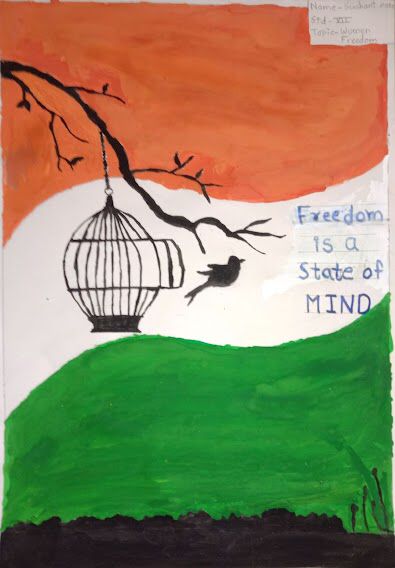 Independence day special drawing | Drawing Birds got freedom from the cage  | Kuresam Arts - YouTube