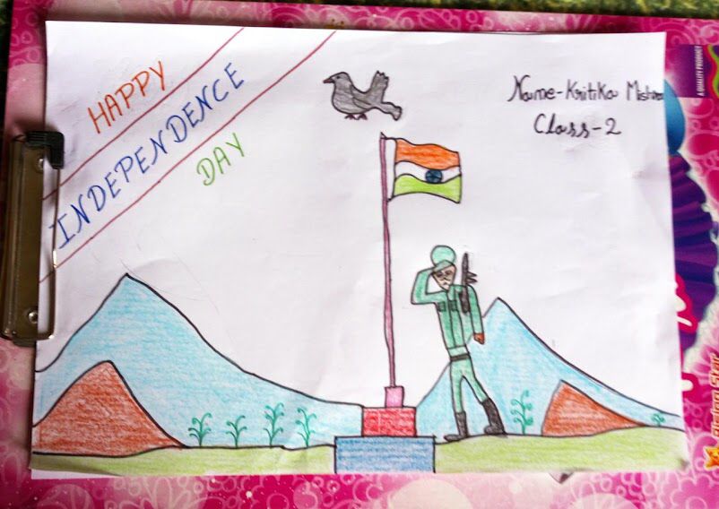 Independence Day Drawing / Independence Day Poster / 15th August Drawing /  Happy Independe… | Independence day drawing, Independence day poster,  Drawing competition
