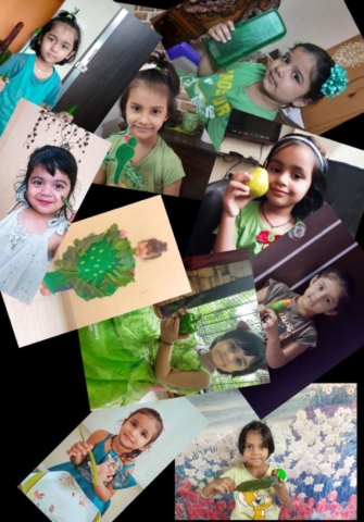 Green Colour Activity for Pre Primary Section