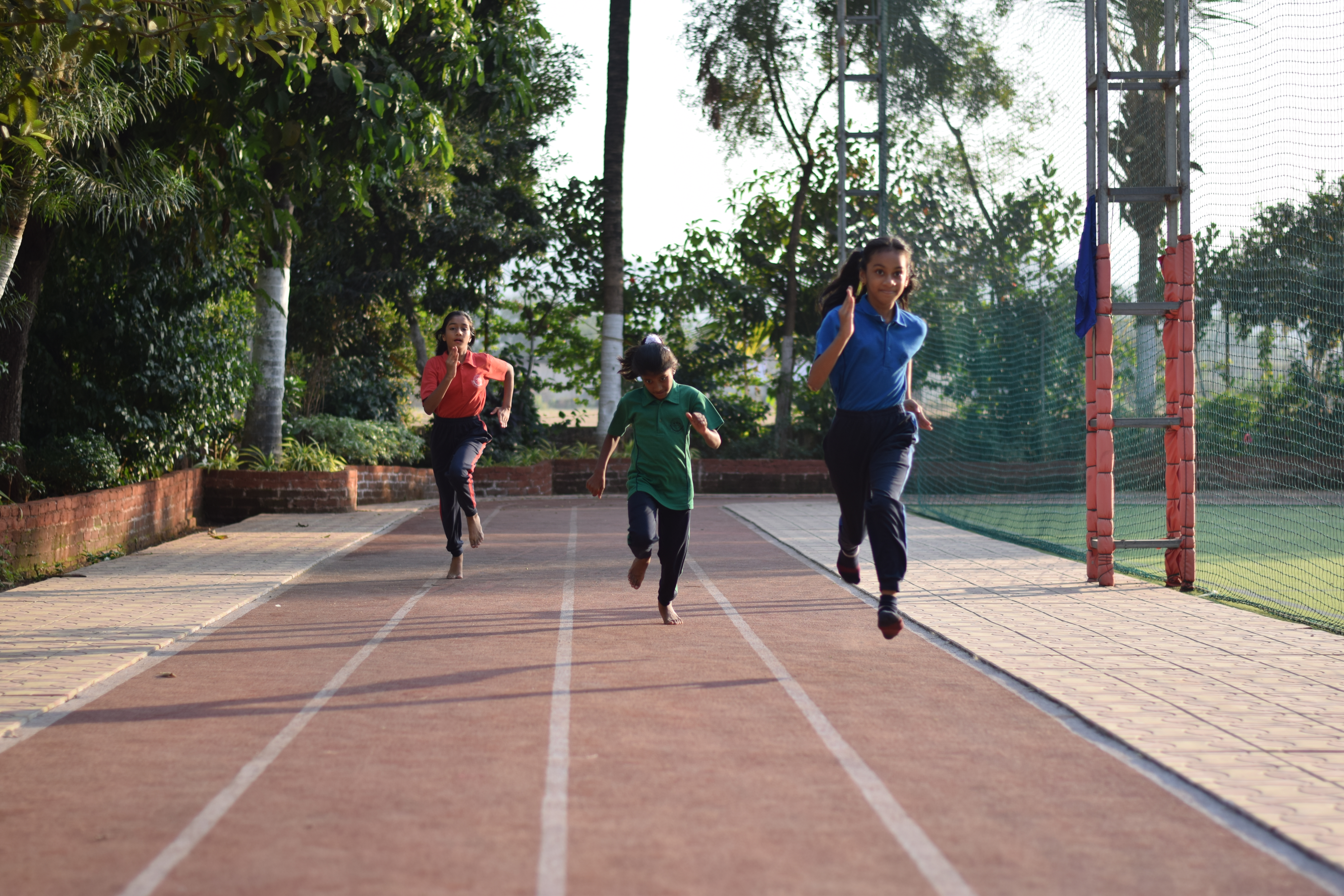 Girls [students] runing race at Josh 2023 at dg school